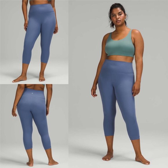 lululemon athletica Pants - Lululemon Wunder Under High Rise Crop 21" Luxtreme Leggings Size 6 Water Drop